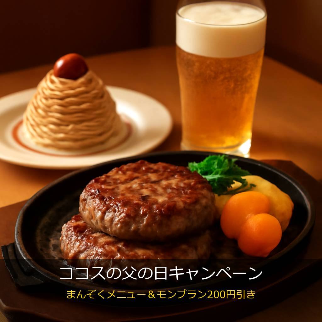 ココスの父の日まんぞくメニューとモンブラン