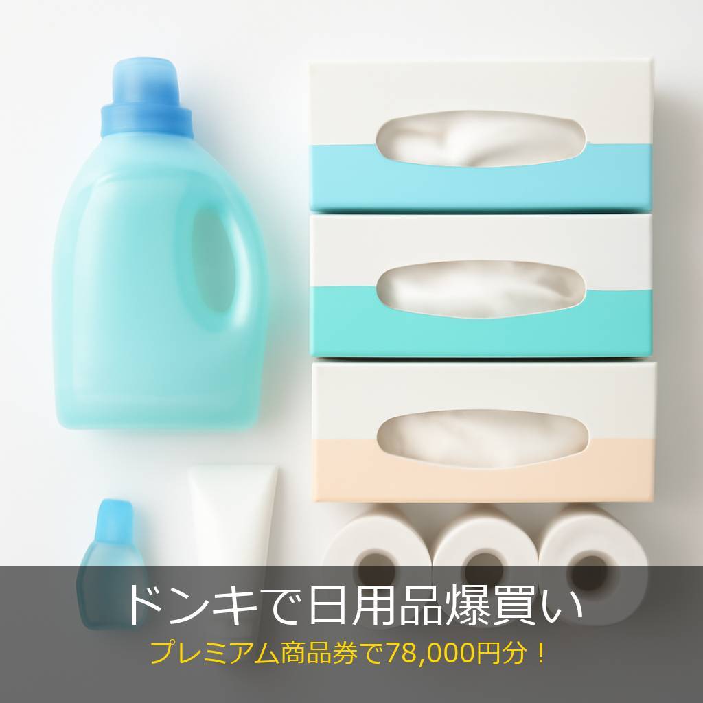 ドンキホーテでプレミアム商品券を使って日用品爆買い