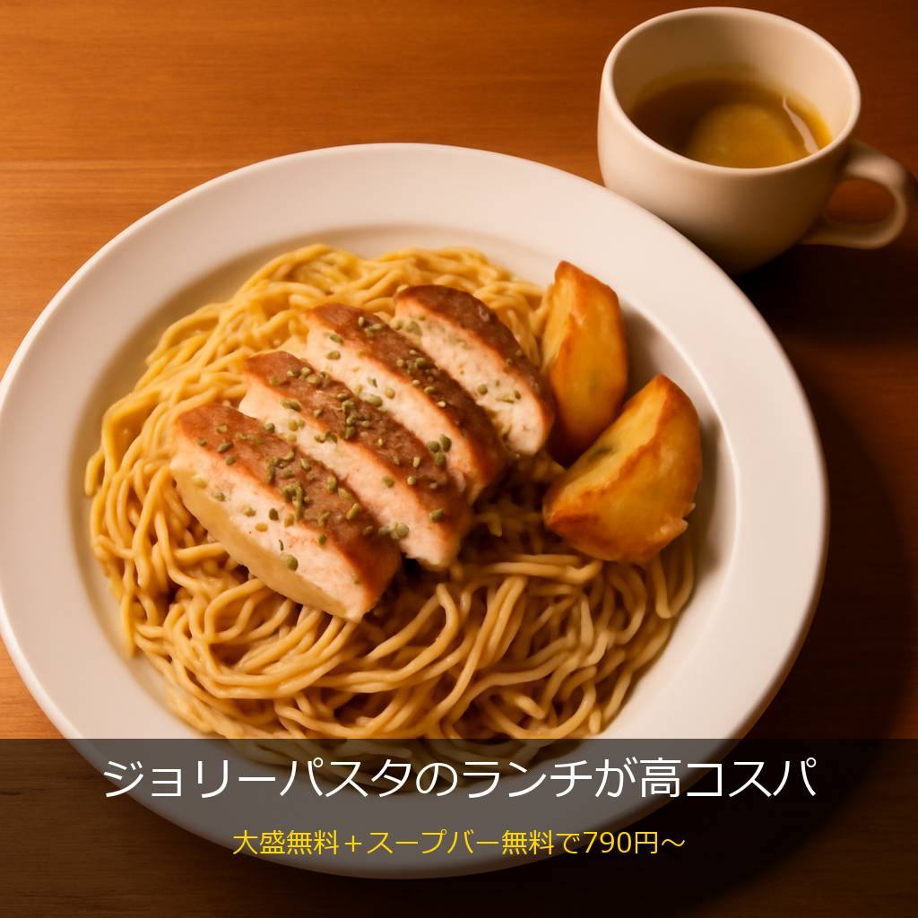 ジョリーパスタのランチ ペペロンチーノ