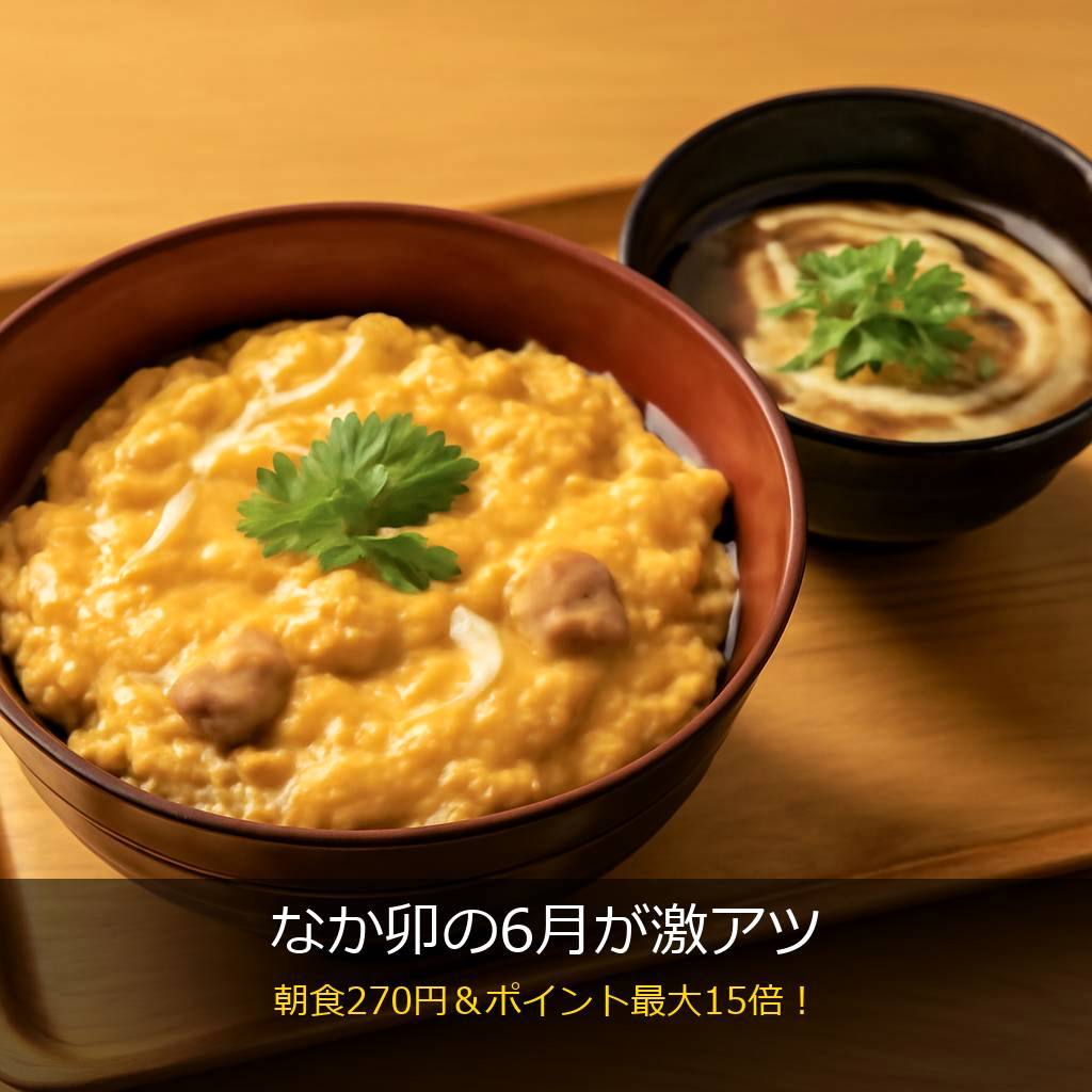 なか卯の親子丼とうどん