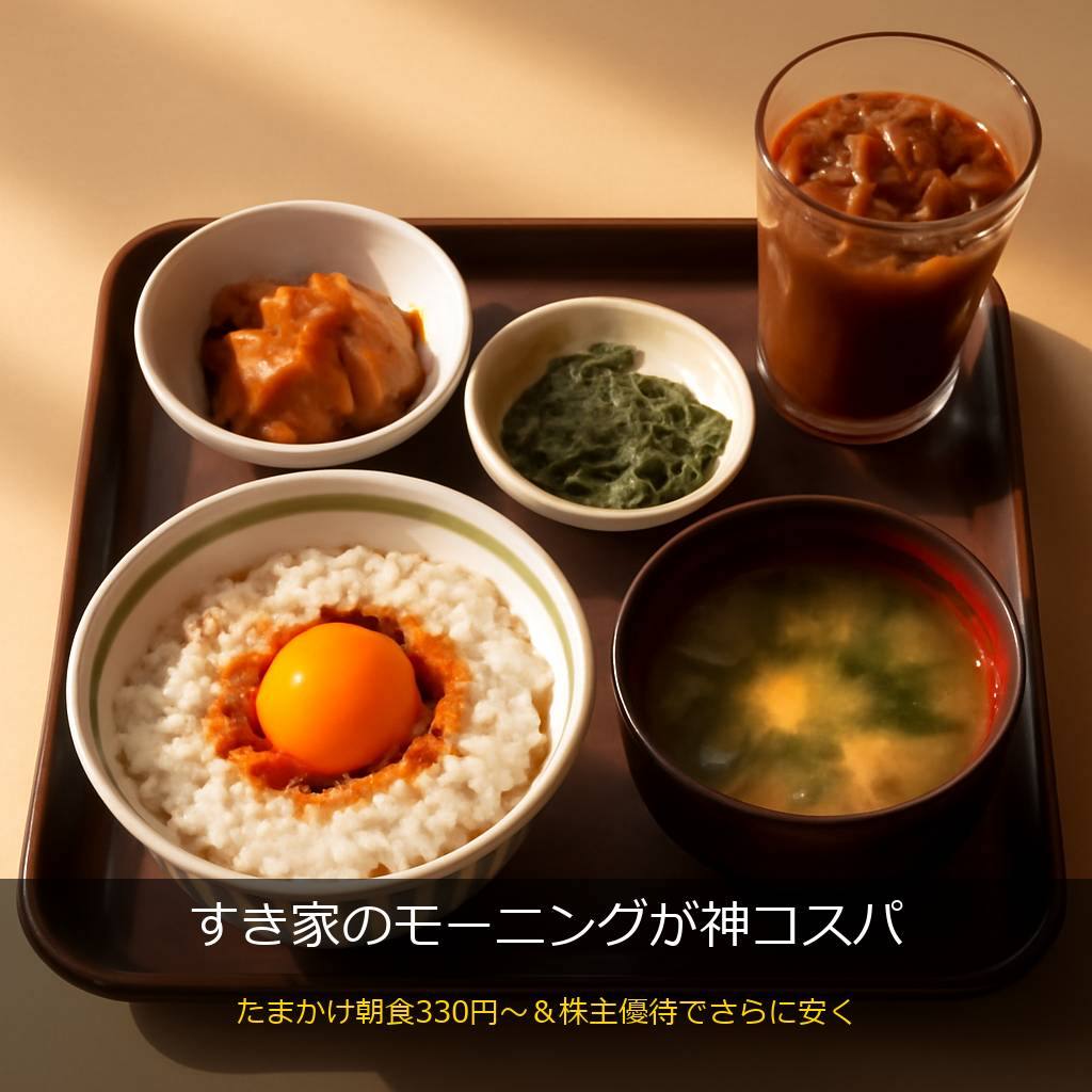 すき家のたまかけ朝食モーニング
