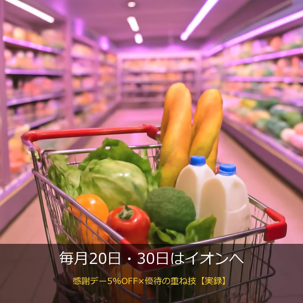 イオンお客さま感謝デーの買い物イメージ