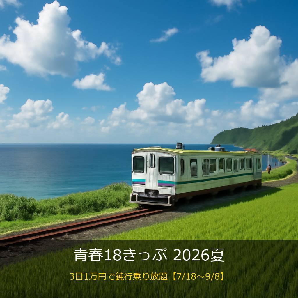 夏のローカル線を走る普通列車
